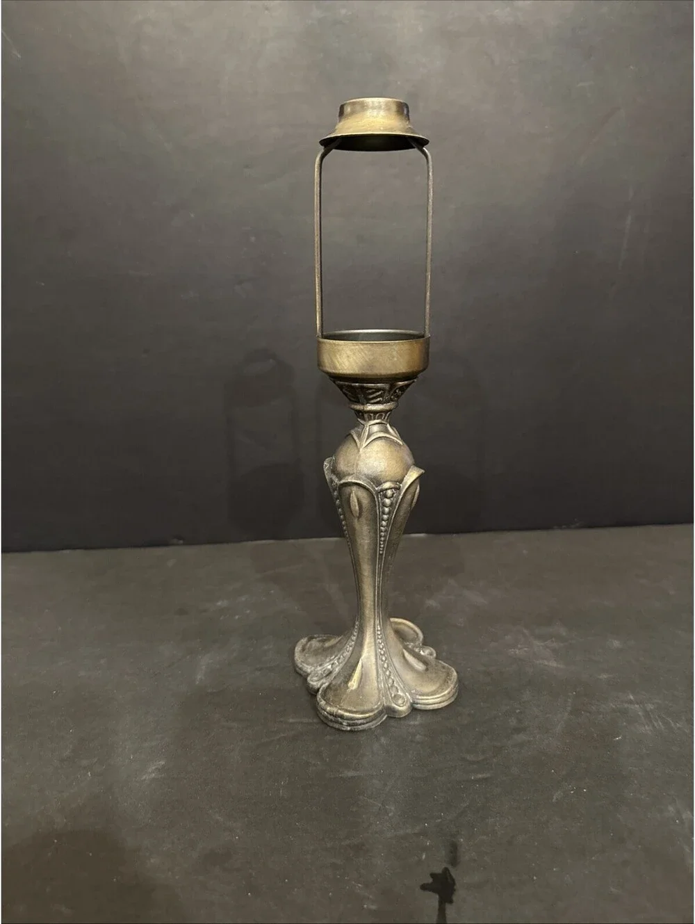 PartyLite Hydrangea Mosaic Tiffany Style Votive Candle Lamp Antique Bronze